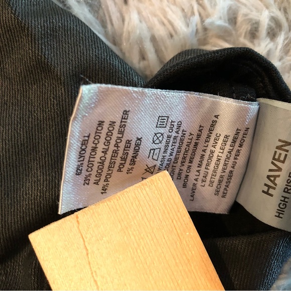 DL1961 Women’s 29 Haven Coated Asphalt High Rise Legging  Black Jean Witchy - Picture 10 of 16